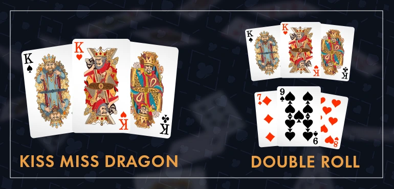 Teen Patti Master कार्ड विविधताएँ - किस मिस ड्रैगन और डबल रोल